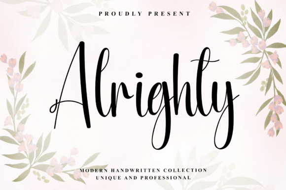 Alrighty: A Script Font That Breathes Life Into Your Handmade Creations