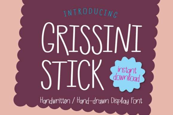 Grissini Stick: A Handwritten Font for Creative Crafters