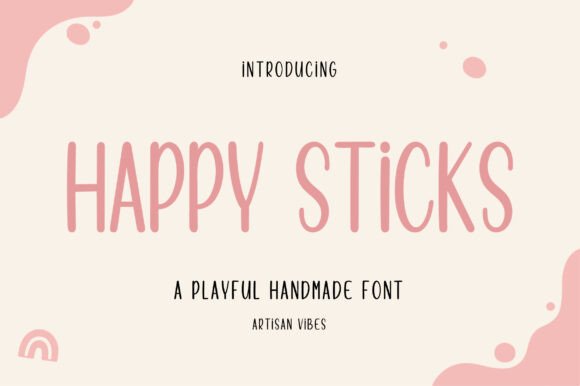 Happy Sticks: A Playful Script Font for Editorial Design