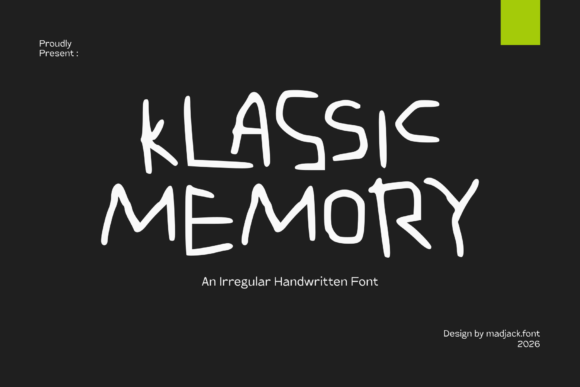 Klassic Memory Font for Handmade Creators