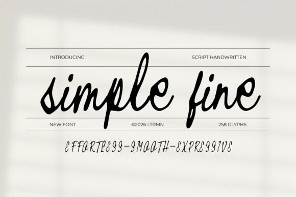 Simple Fine – The Script Font That Elevates Your Brand