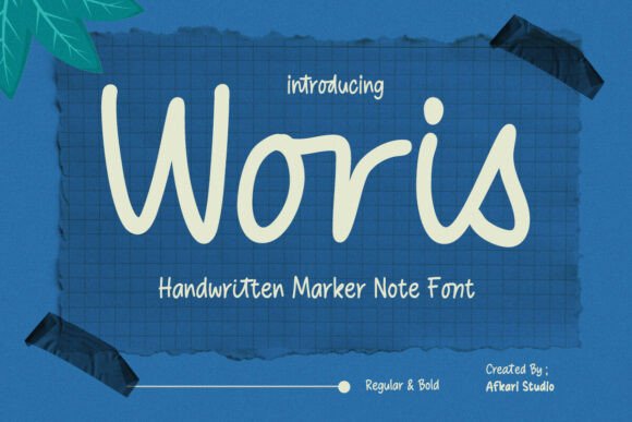 Woris: A Handwritten Font for Creative Crafters